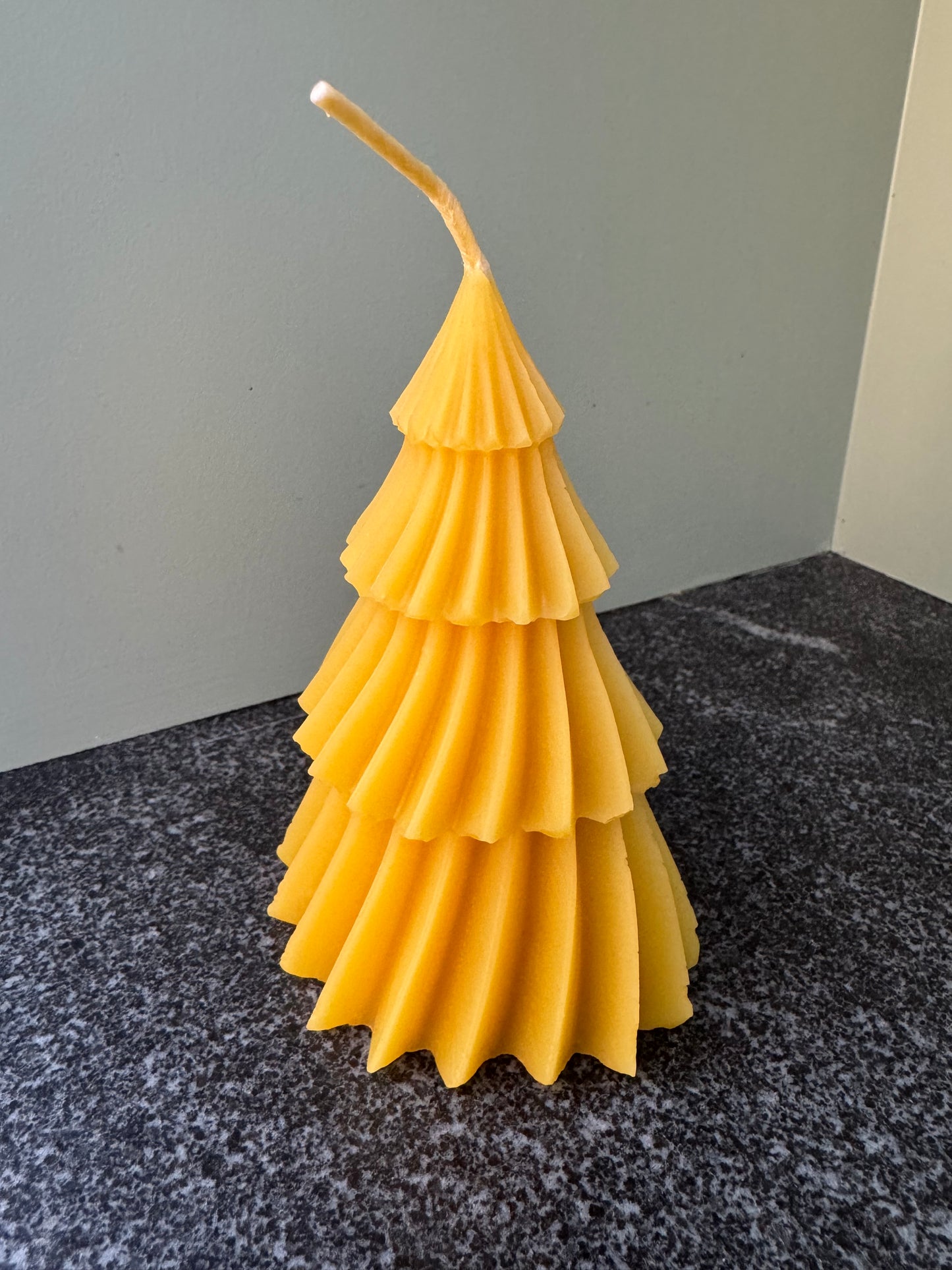 Beeswax Swirled Tree Candle