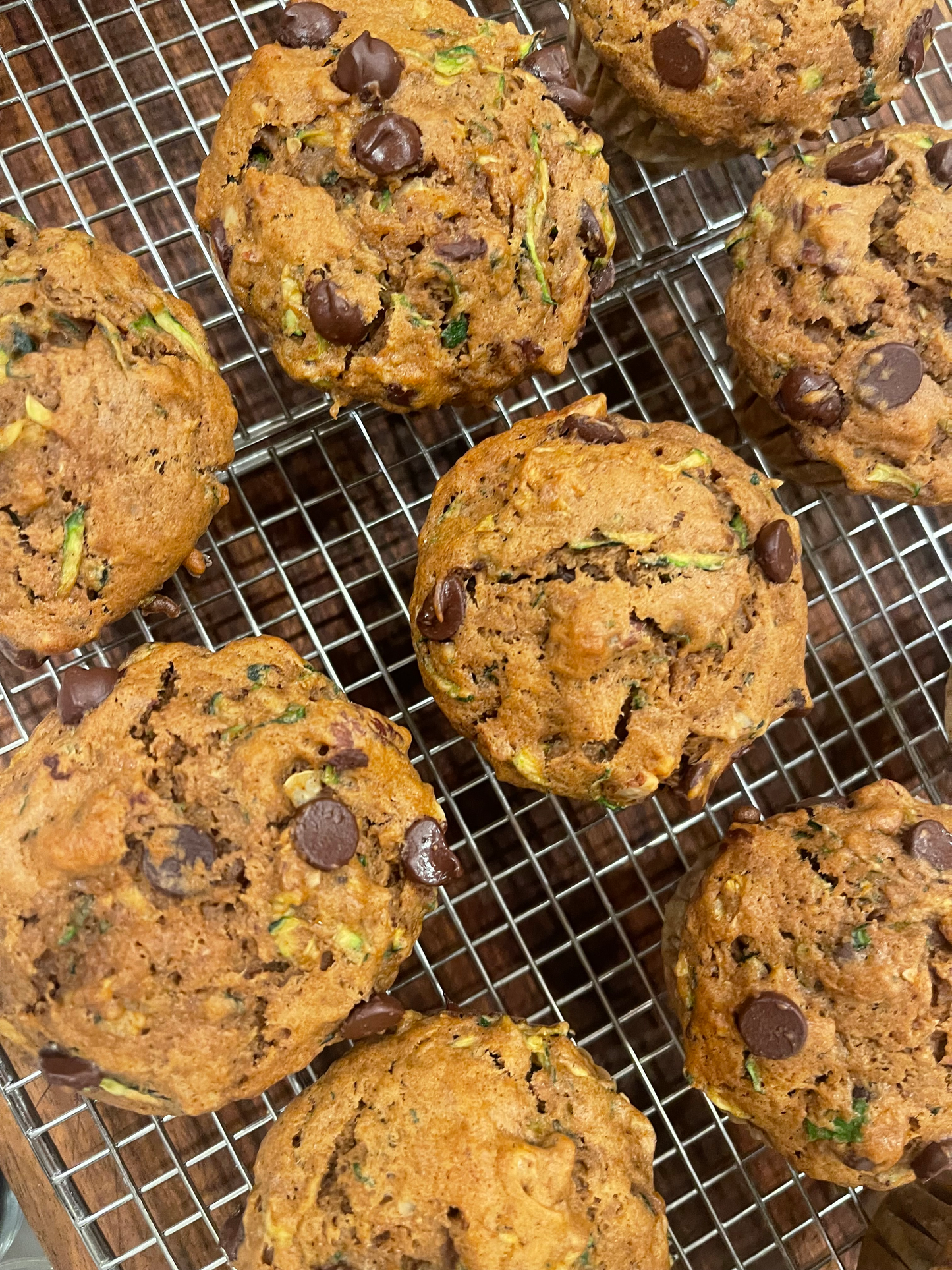 Zucchini Chocolate Chip Pecan Muffin