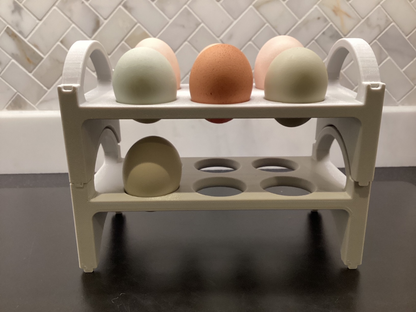 3D Printed Egg Tray - Light Gray