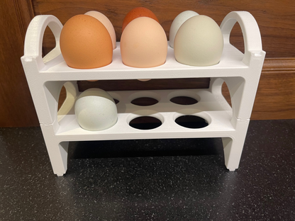 3D Printed Egg Tray - White