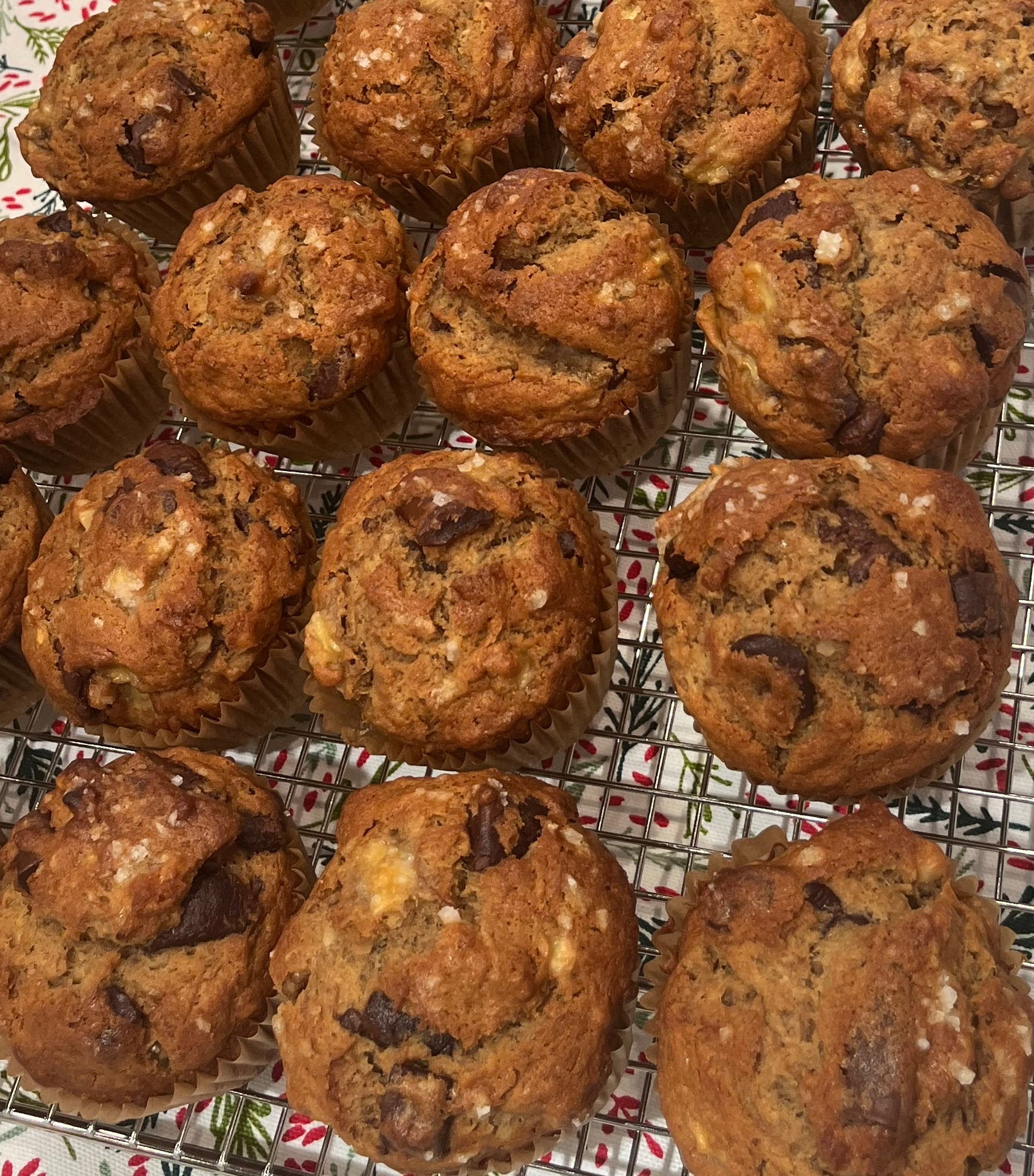 Banana Chocolate Chunk Walnut Muffins