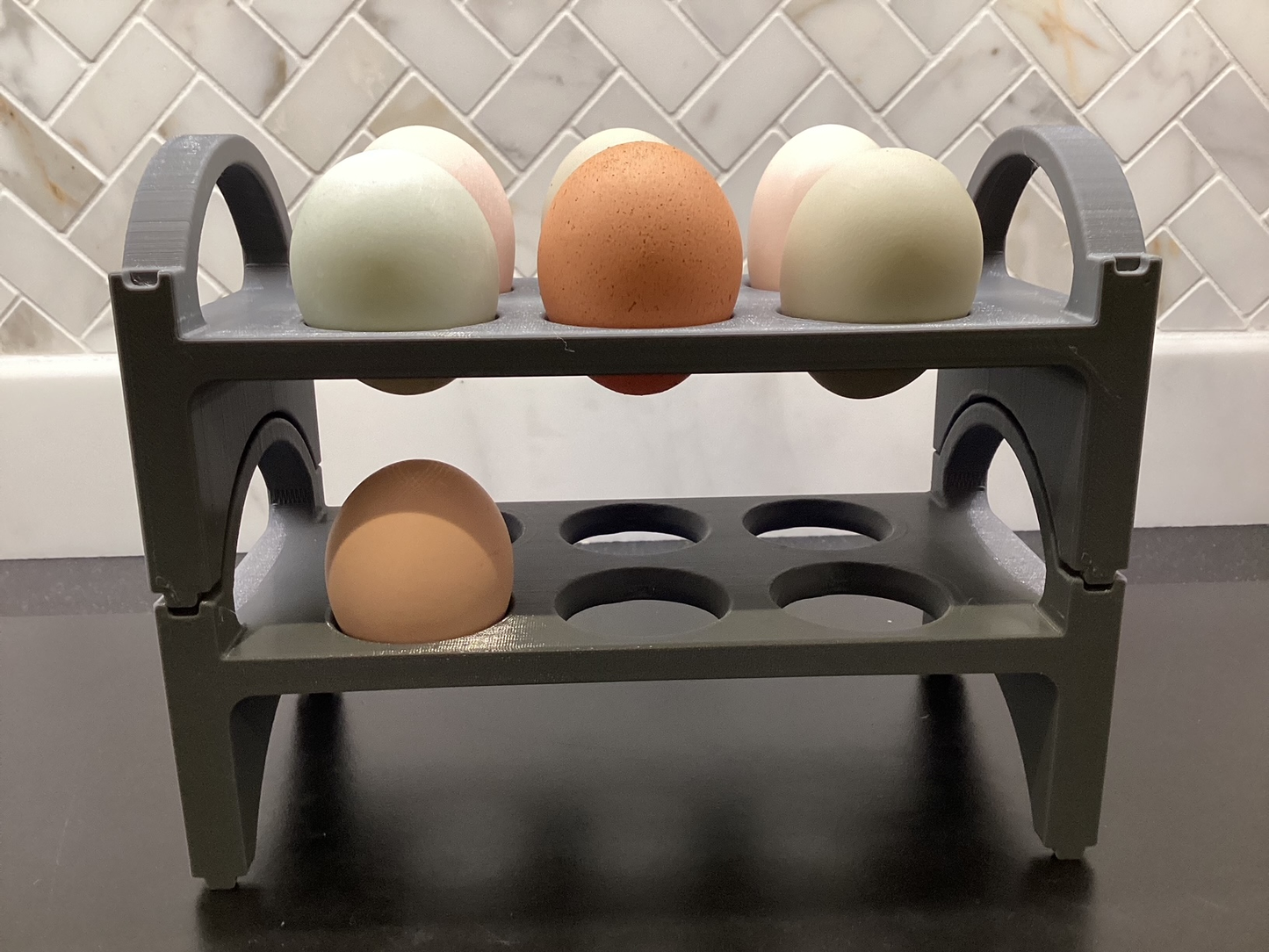 3D Printed Egg Tray - Charcoal