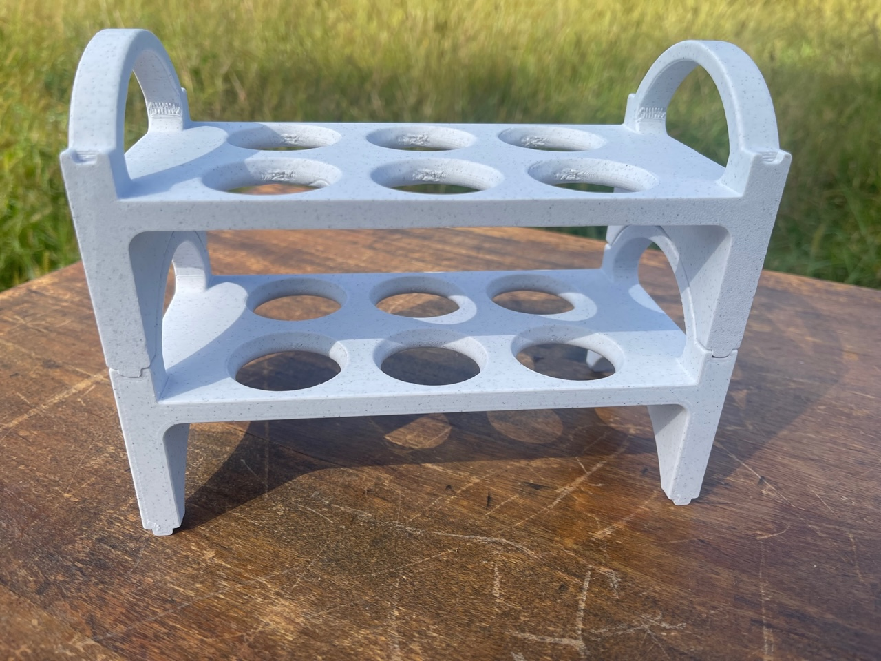 3D Printed Egg Tray - Marble White