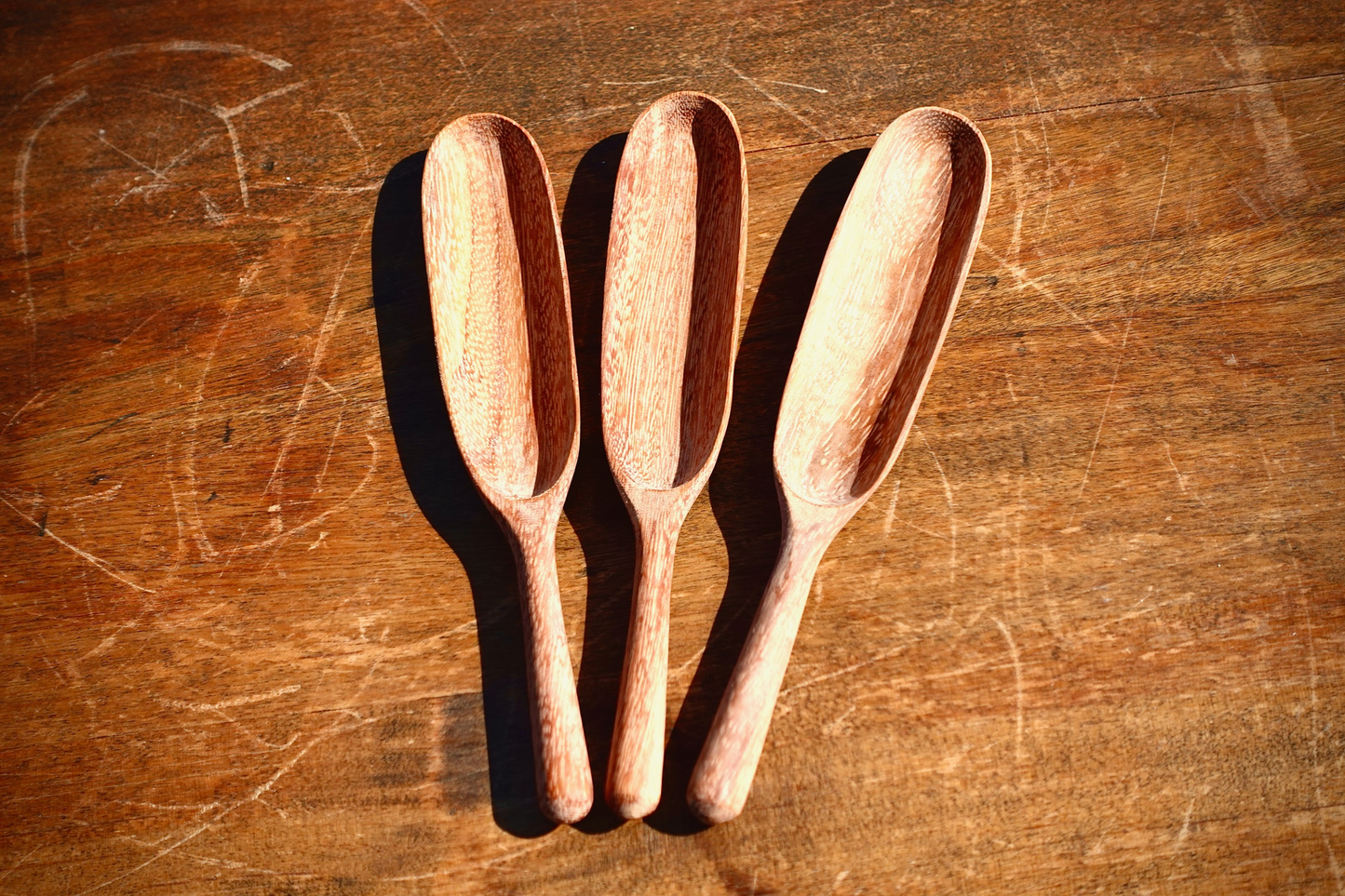 Oblong Wooden Scoop