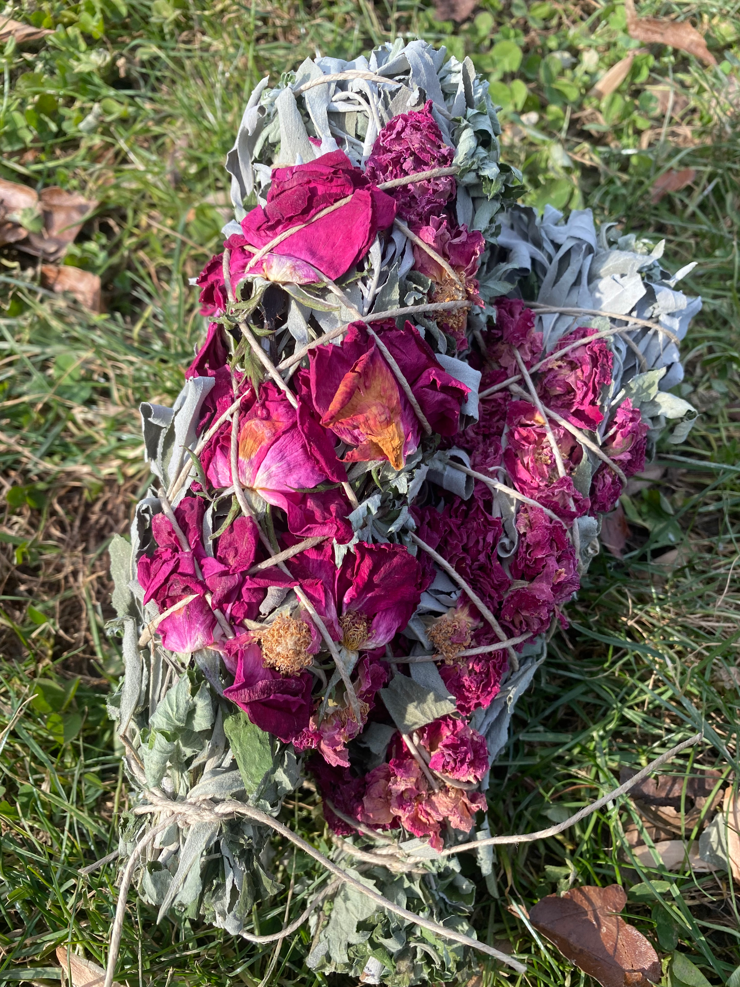 Mugwort Bundle with Lavender, Rose and White Sage